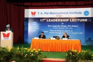 Joginder Singh TAPMI Leadership Lecture