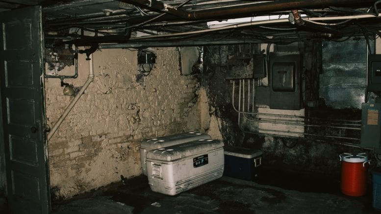 basement two white chest chillers