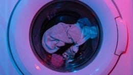 pink and green plastic container